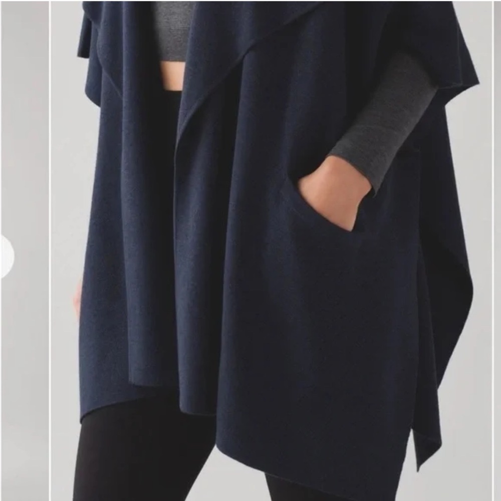 Lululemon After Asana Wrap- Heathered Inkwell one size - Picture 3 of 10